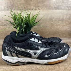 Mizuno Wave Rally 5 Womens Indoor Volleyball Shoes Black Silver White Size 10